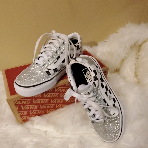 vans glitter checkerboard old skool